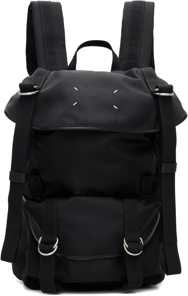 Maison Margiela: Black High Tech Medium Backpack | SSENSE