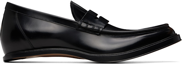 Maison Margiela: ブラック Heel-less ローファー | SSENSE 日本