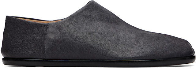 Maison Margiela: Gray Tabi Babouche Loafers | SSENSE