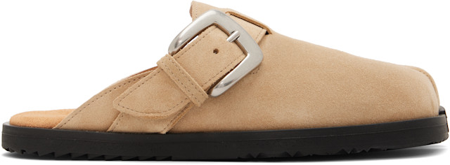 Maison Margiela: Beige Tabi Daily Mule Loafers | SSENSE