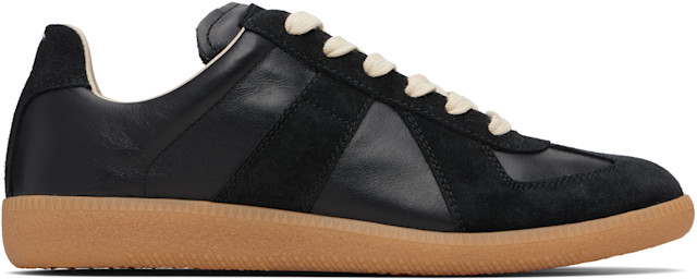 Maison Margiela: Black Replica Sneakers | SSENSE