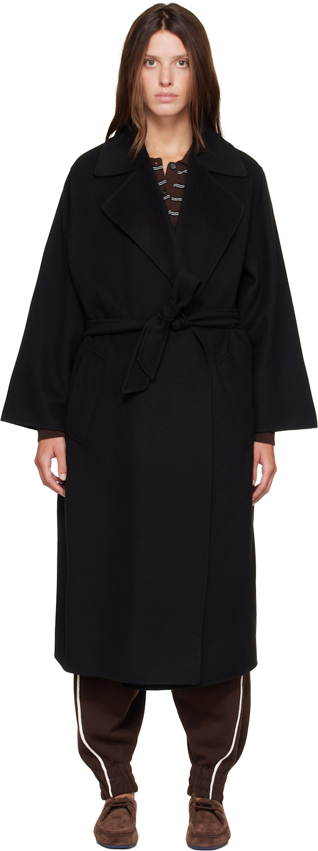 Weekend Max Mara: ブラック Operoso コート | SSENSE 日本