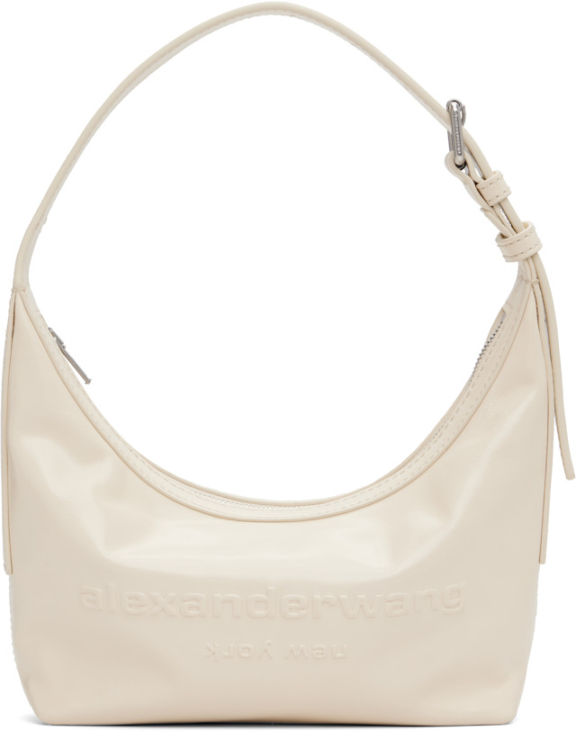 m ALEXANDER WANG チェーンウエストバッグ ホワイト Alexander Wang: Off-White Punch Small Shoulder Bag | SSENSE
