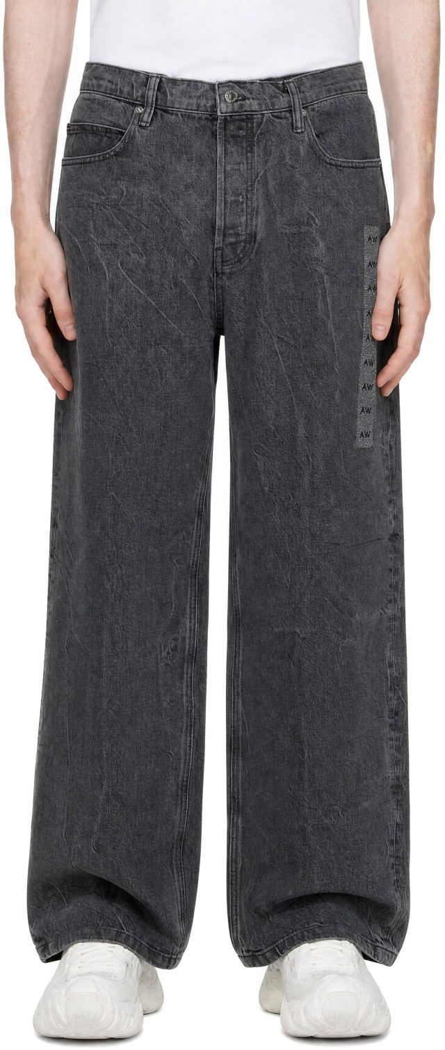 Alexander Wang: グレー Flasher Graphic ジーンズ | SSENSE 日本