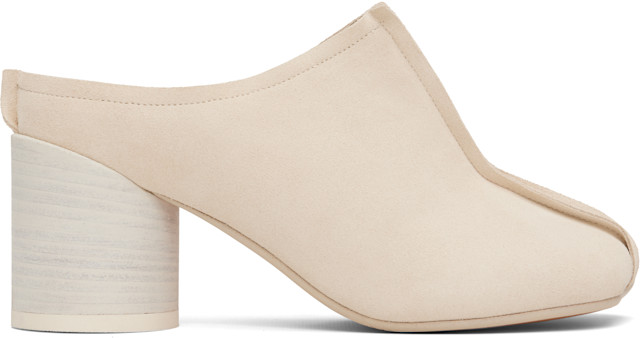 フォロー割MM6 x 6足セット　EU38(24cm) MM6 Maison Margiela: Off-White Crosta London Mule Heels | SSENSE