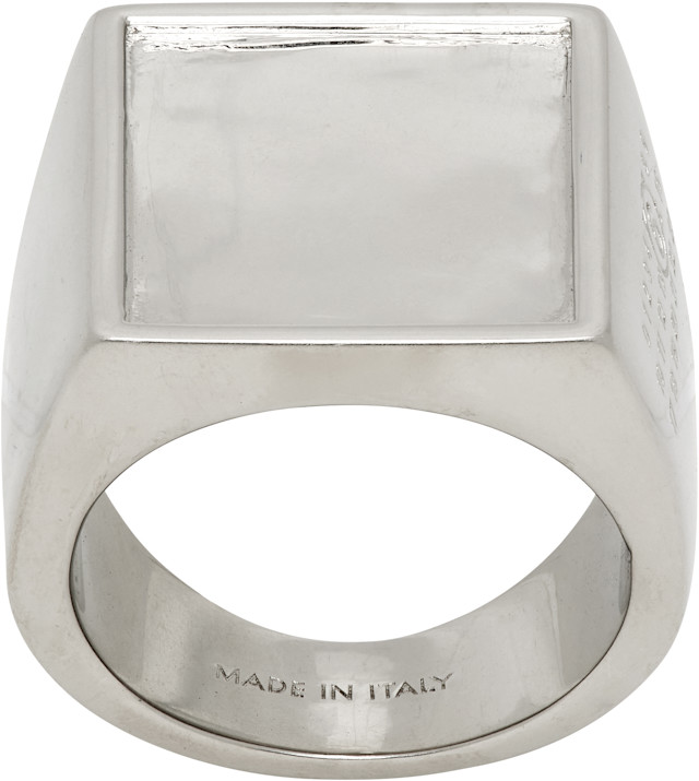 アクセサリー Maison Margiela Square Ring 16AW MM6 Maison Margiela: Square Ring | SSENSE