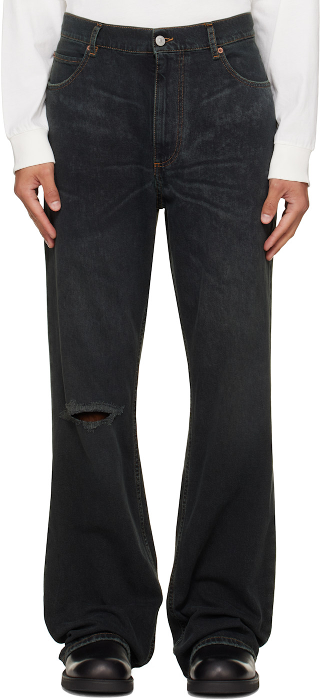 MM6 Maison Margiela: Navy Straight-Leg Jeans | SSENSE Canada
