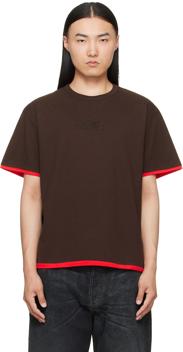 Maison Margiela Tシャツ ブラウン L mm6-maison-margiela-brown-