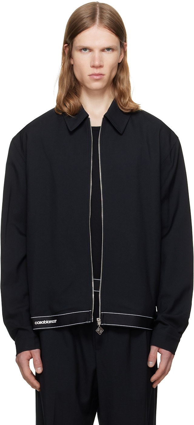 Casablanca: Black Tailored Sports Jacket | SSENSE