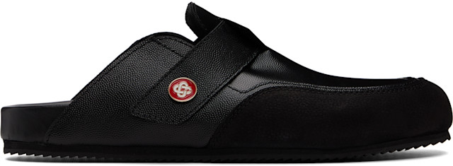 Casablanca: Black Outdoor Mule Loafers | SSENSE