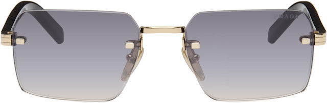 Prada Eyewear: Black Rimless Sunglasses | SSENSE