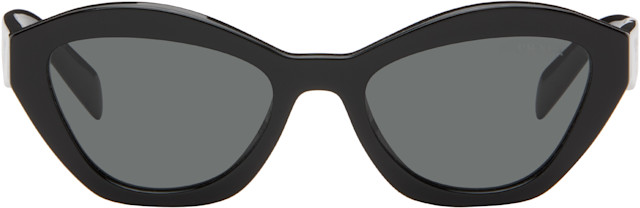 Prada Eyewear: Black 'Prada Logo' Sunglasses | SSENSE
