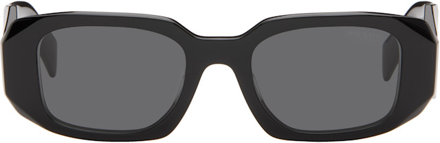 Prada Eyewear: ブラック 'Prada Symbole' サングラス | SSENSE 日本