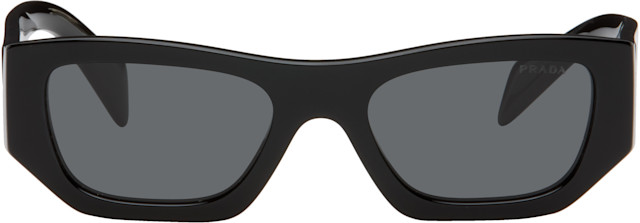 Prada Eyewear: Black 'Prada Symbole' Sunglasses | SSENSE