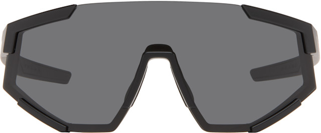 Prada Eyewear: ブラック 'Prada' Linea Rossa Impavid サングラス