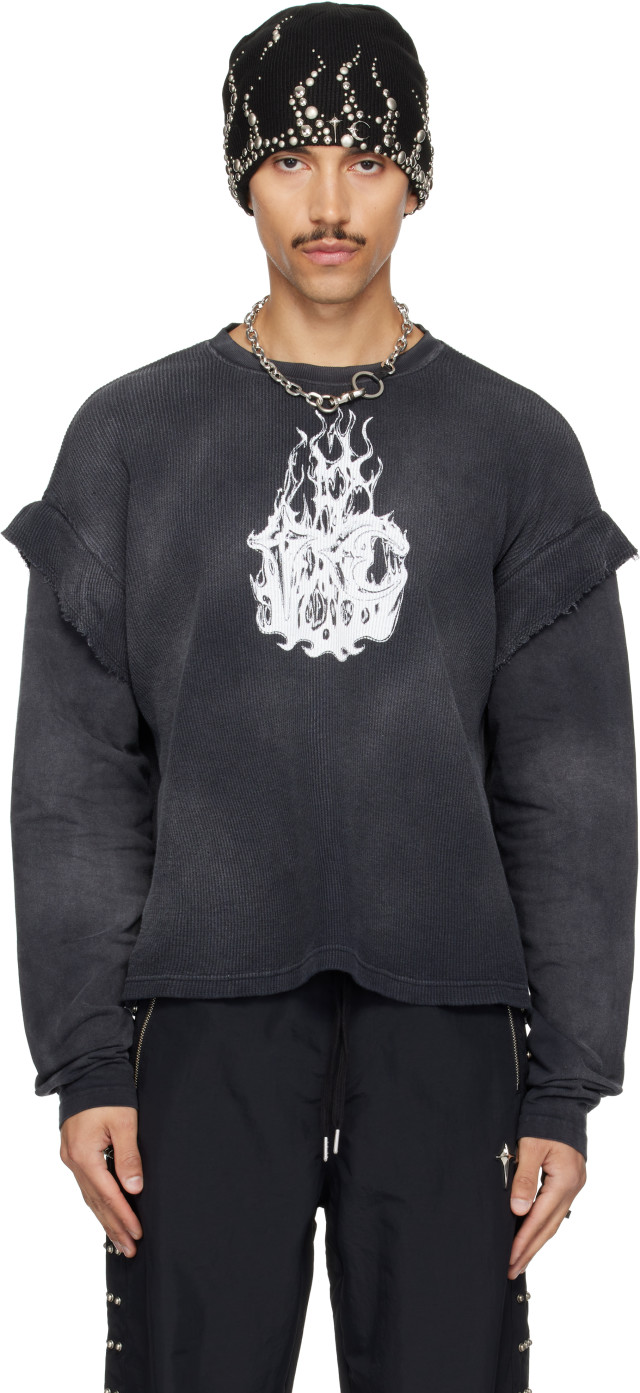 Thug Club: Black TC Hellfire Layered T-shirt | SSENSE