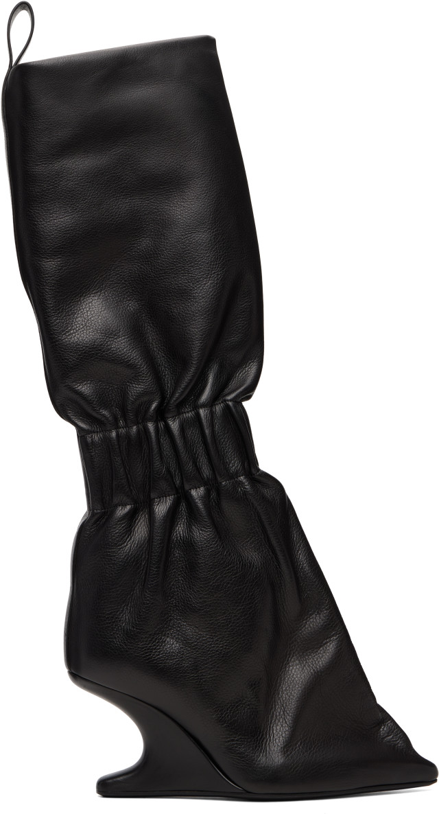 Rick Owens: Black Tower Cantitaquito 8 Boots | SSENSE Canada