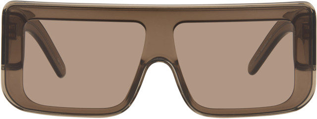 Rick Owens: Brown Tower Documenta Sunglasses | SSENSE