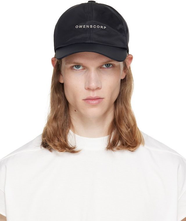 Rick Owens: ブラック Tower ベースボールキャップ | SSENSE 日本