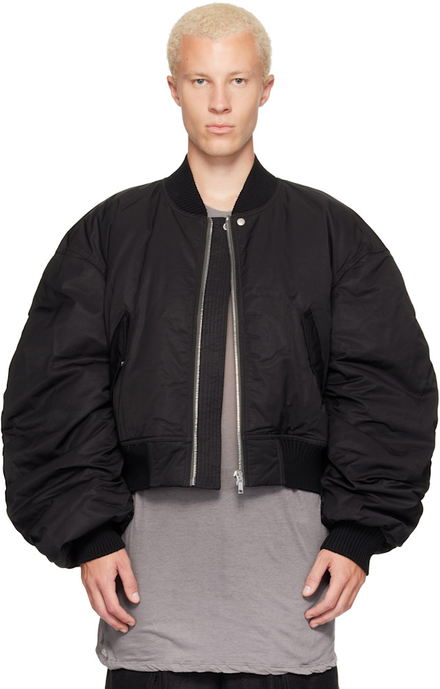 Rick Owens: ブラック Tower Secchia ダウン フライトジャケット