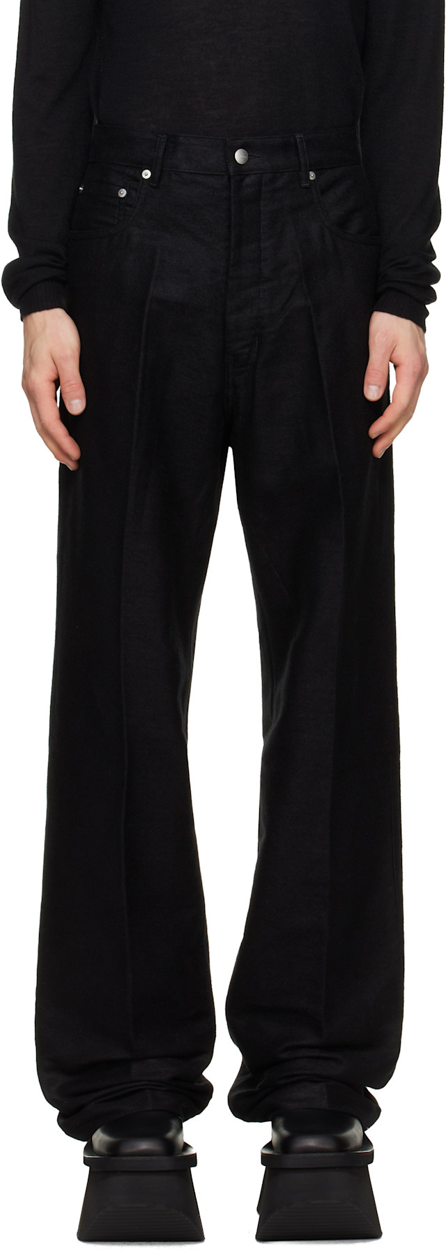 Rick Owens: Black Tower Geth Jeans | SSENSE
