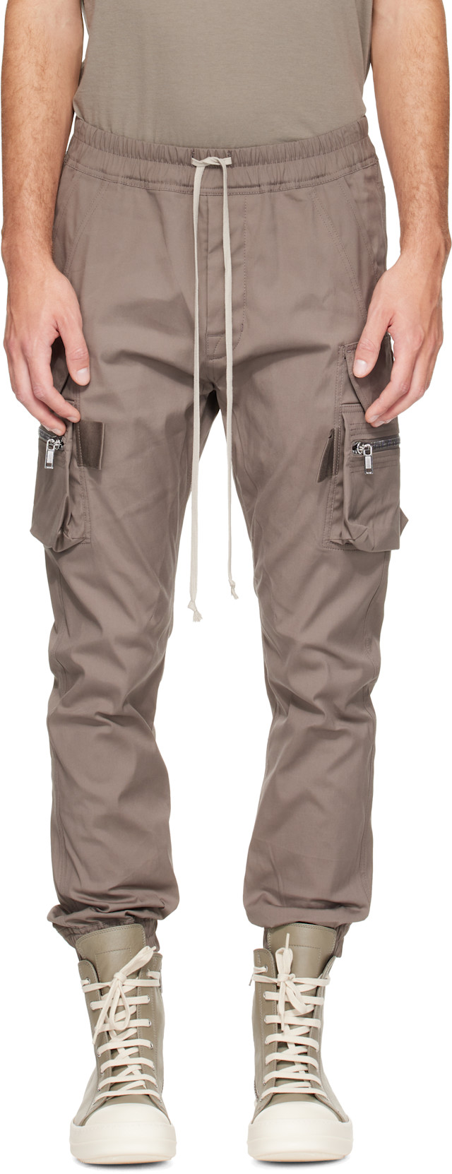 Rick Owens: Gray Tower Mastodon Cargo Pants | SSENSE
