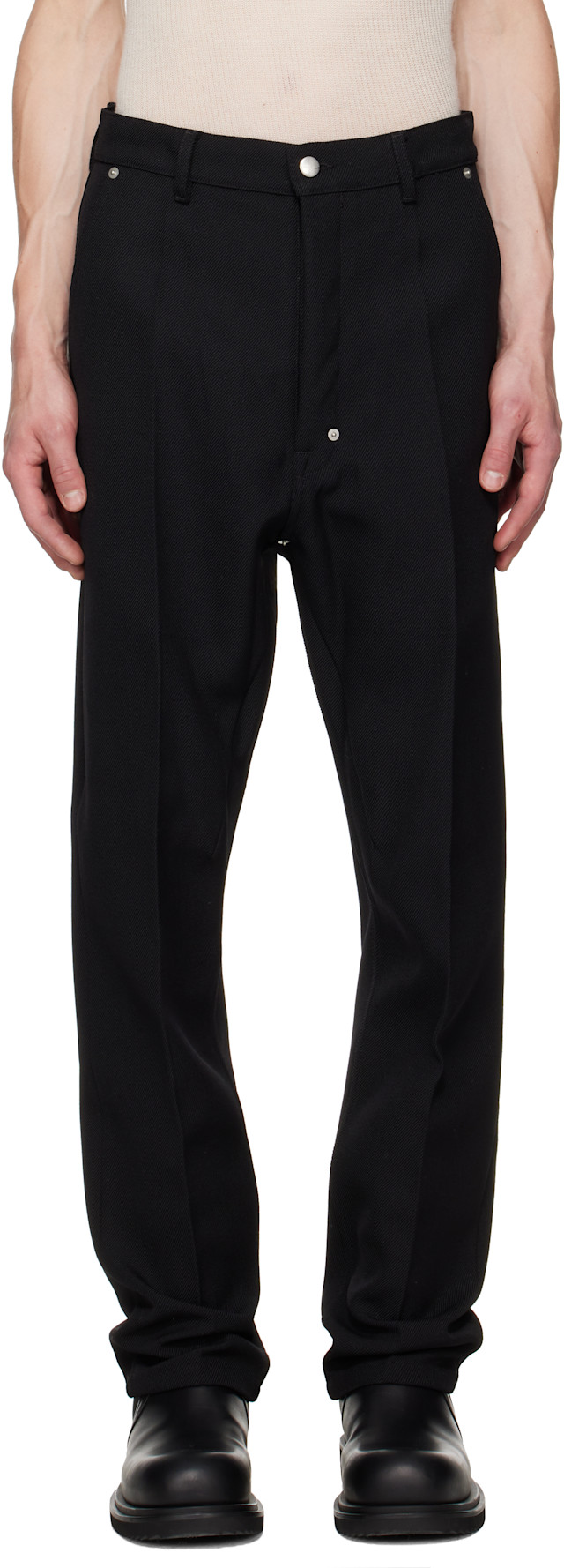 yoshida☆ARIIXリストリックス Rick Owens: Black Tower Joris Trousers | SSENSE