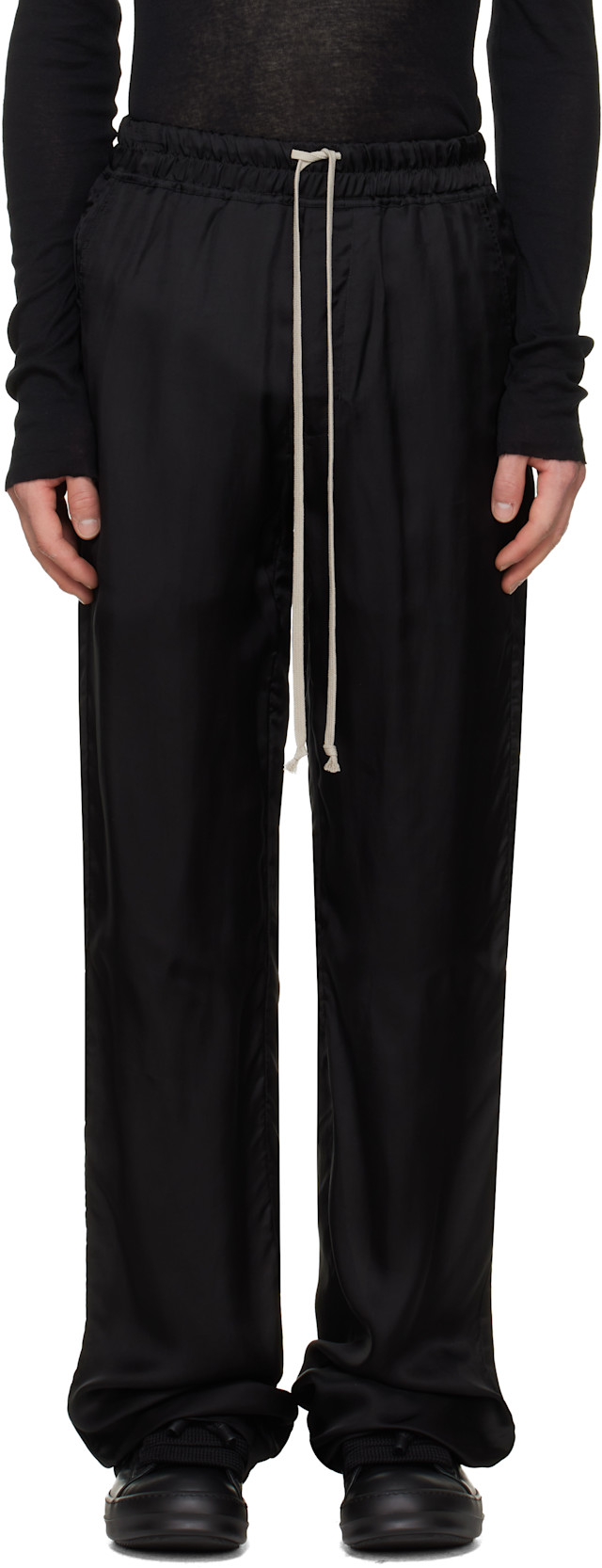 Rick Owens ドローストリングパンツ BLACK 46 (尊師) Rick Owens: ブラック Tower Dietrich ドローストリング パンツ