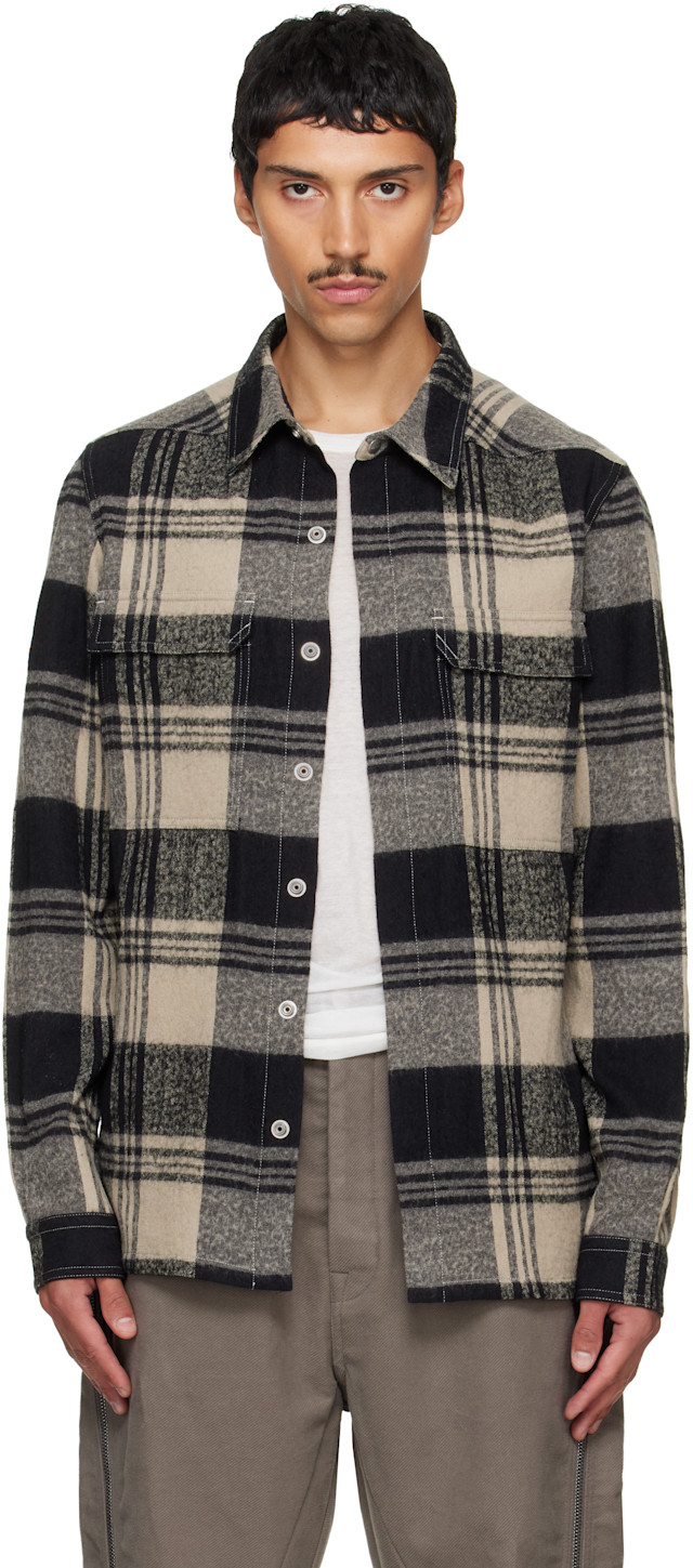 Rick Owens: Gray & Black Tower Outershirt | SSENSE