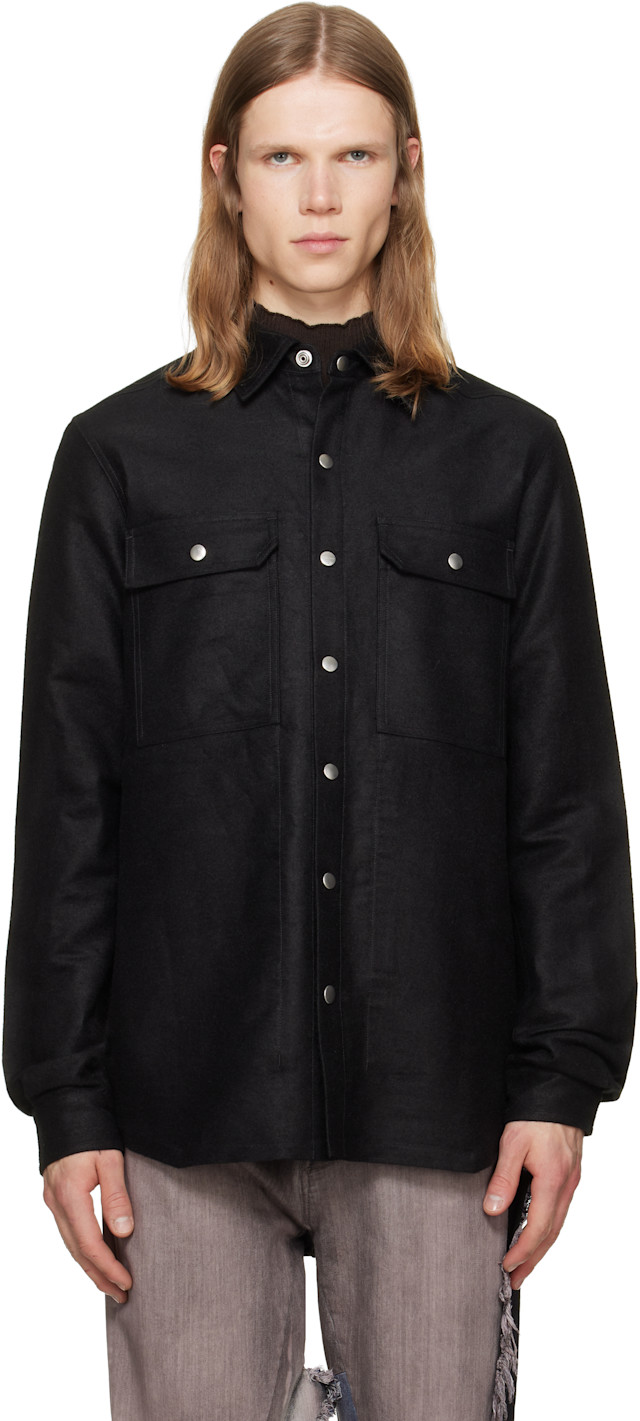 Rick Owens: Black Tower Overshirt | SSENSE