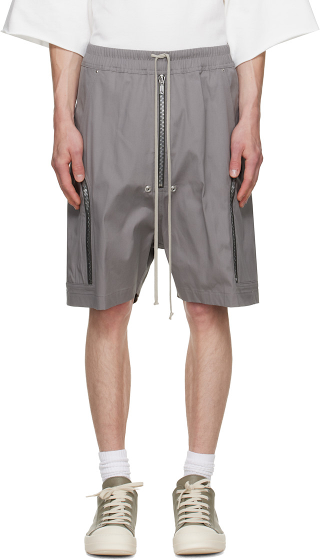 Rick Owens: グレー Tower Heizer カーゴショートパンツ | SSENSE 日本