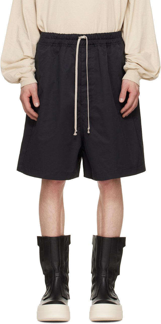 Rick Owens: Black Tower Faun Shorts | SSENSE