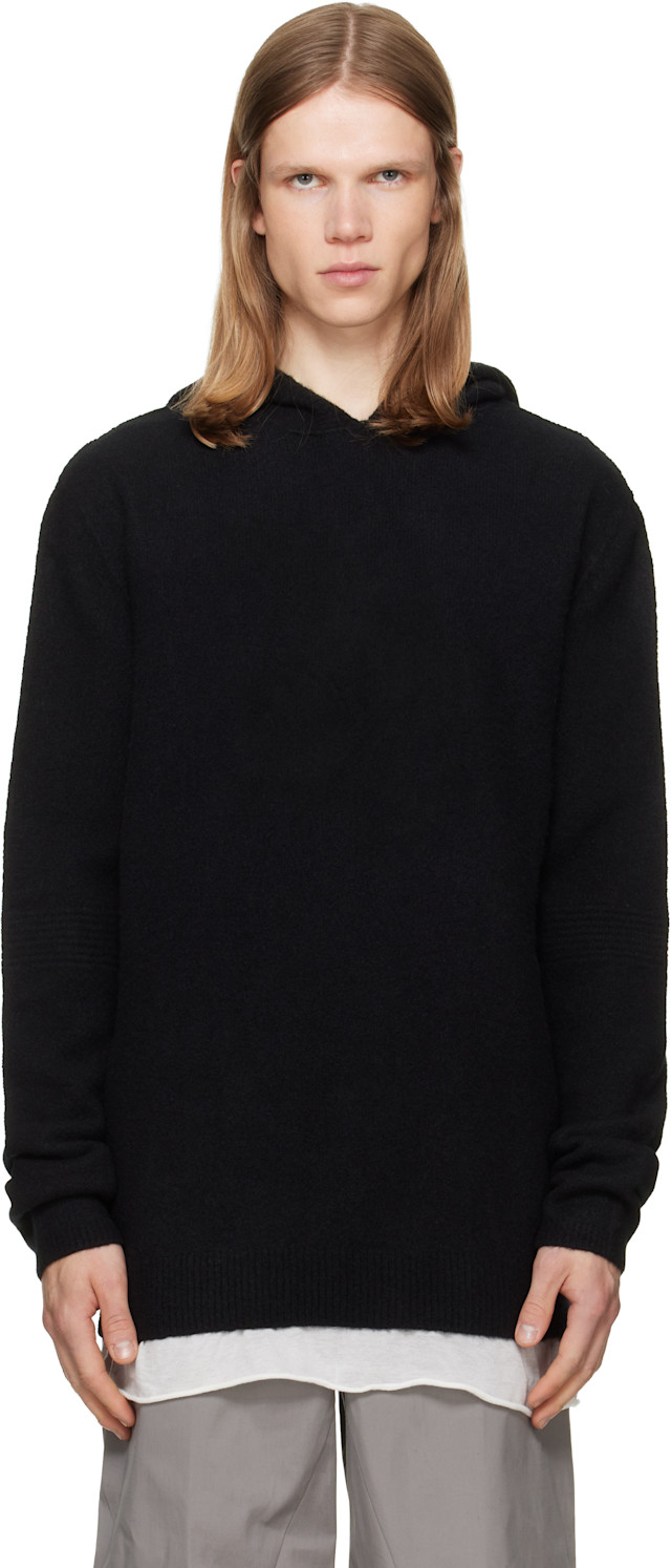 Rick Owens: Black Tower Pullover Hoodie | SSENSE