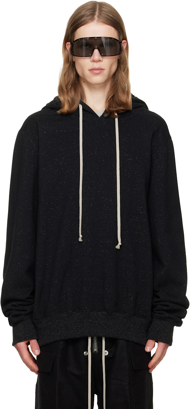 Rick Owens: Black Tower Hoodie | SSENSE Canada