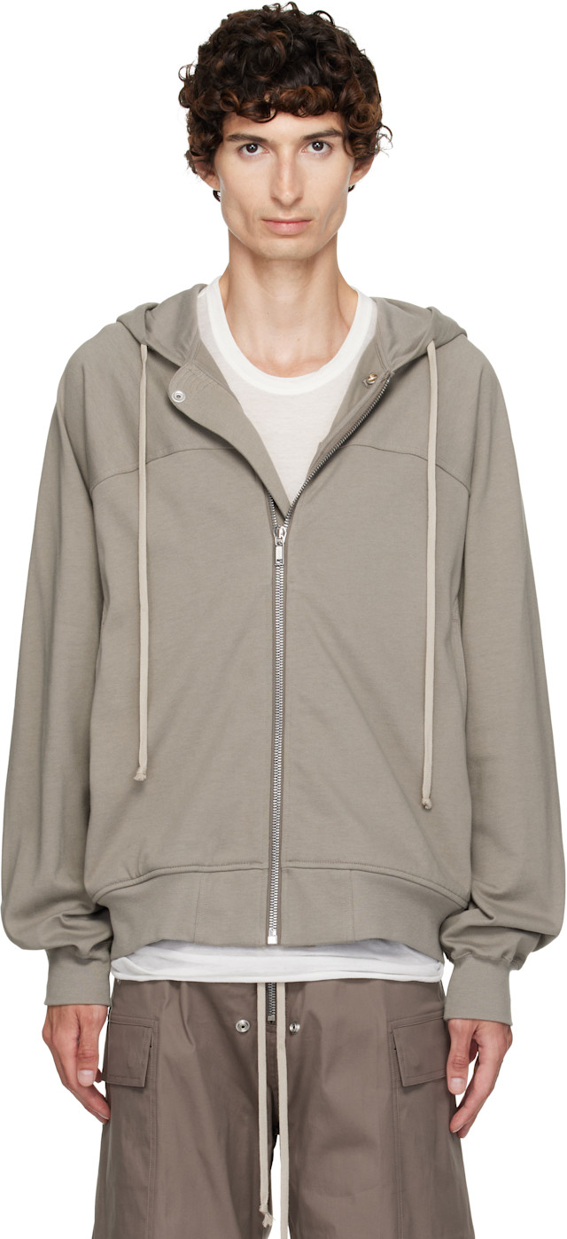 Rick Owens: Taupe Tower Windbreaker Hoodie | SSENSE