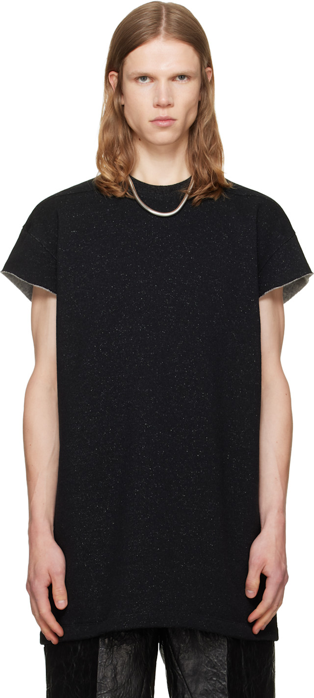 Rick Owens ブラック ストール Glitter Rick Owens: Black Tower Jumbo S/S T-shirt | SSENSE Canada