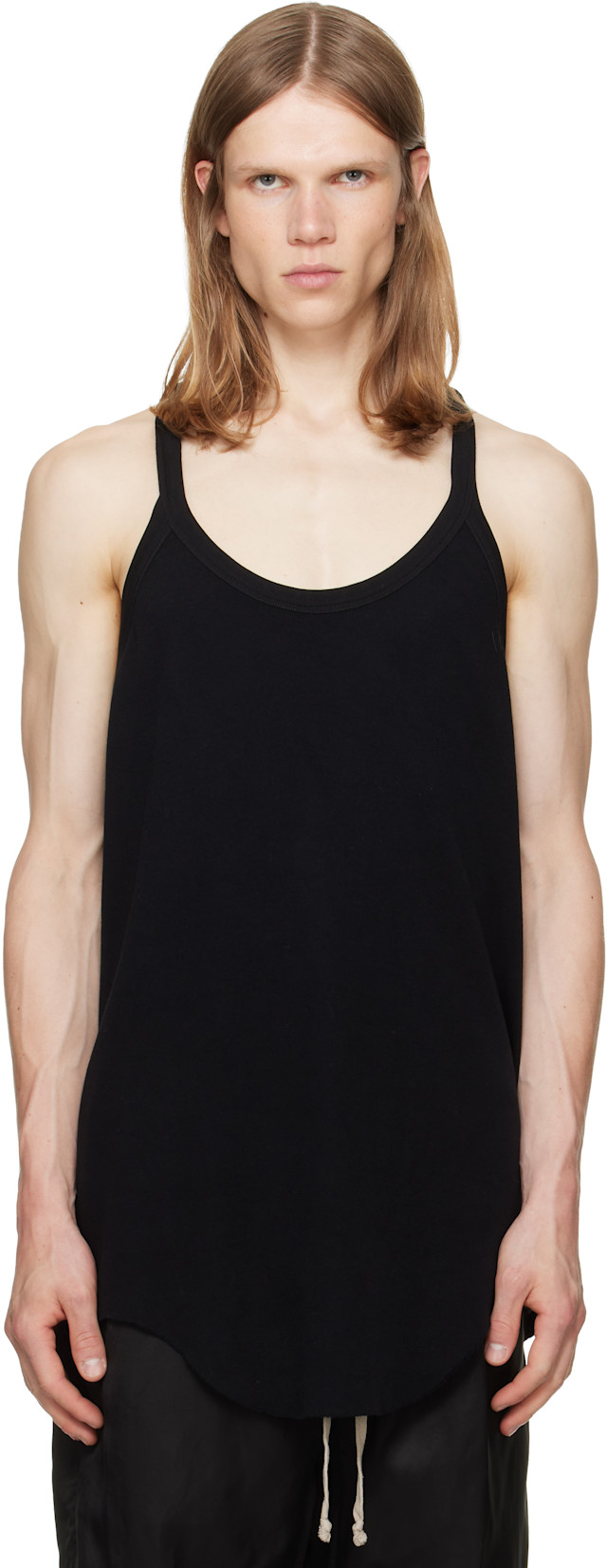 Rick Owens: Black Tower Pony T Tank Top | SSENSE Canada