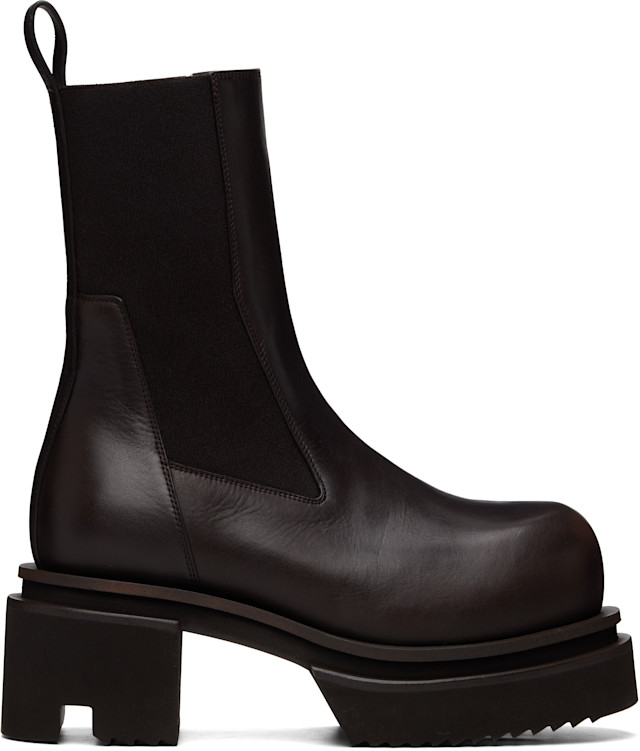 靴 rickowenskiss boots size40 rick-owens-brown-tower-beatle-
