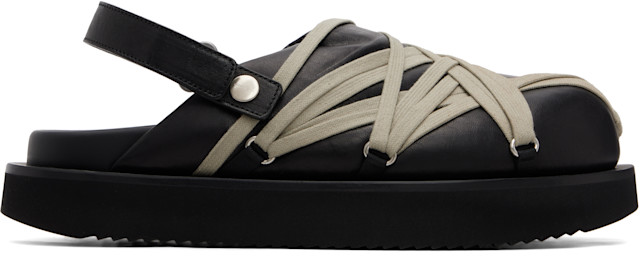 Rick Owens: Black Tower Padded Megalace Platform Loafers | SSENSE