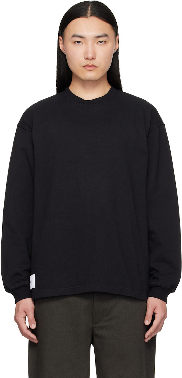 WTAPS: Black SIGN-YD Long Sleeve T-shirt | SSENSE