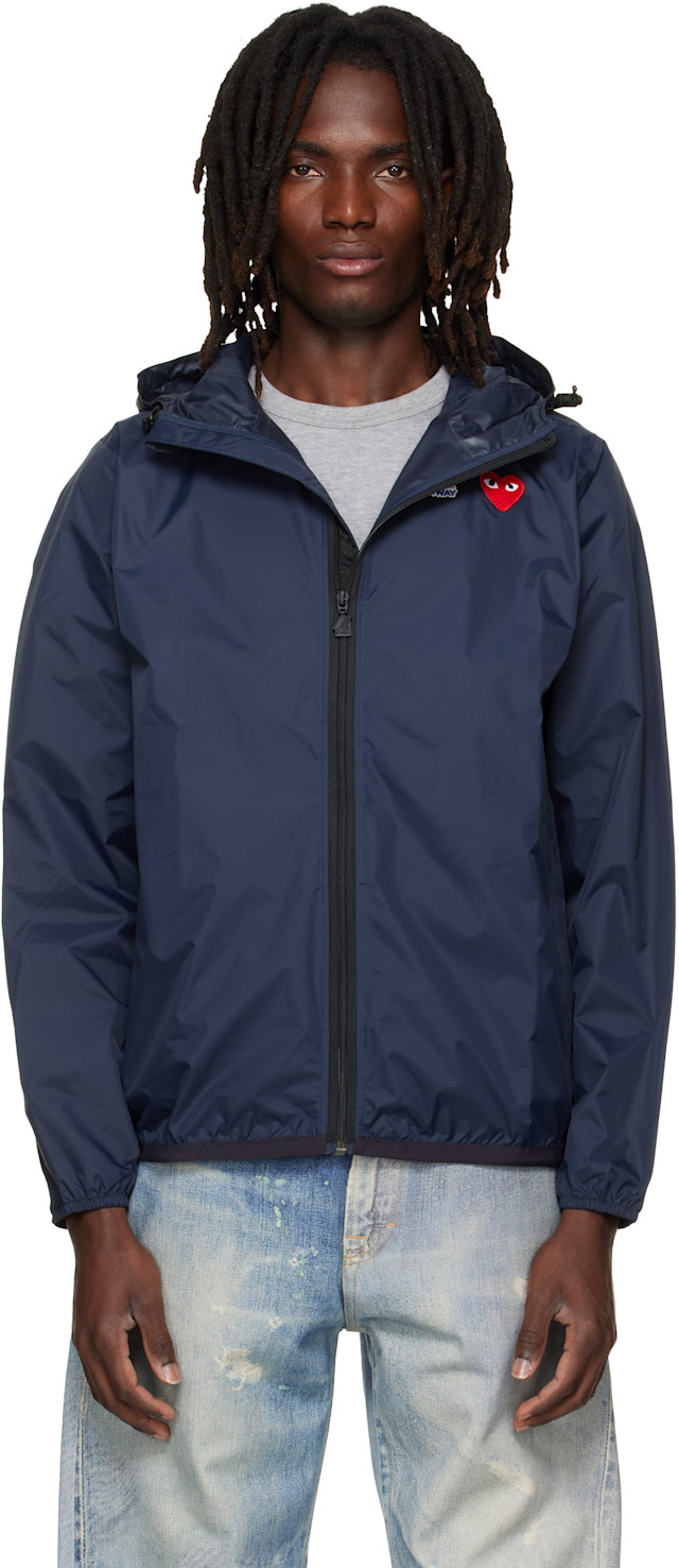 COMME des GARÇONS PLAY: Navy K-Way Edition Full Zip Jacket