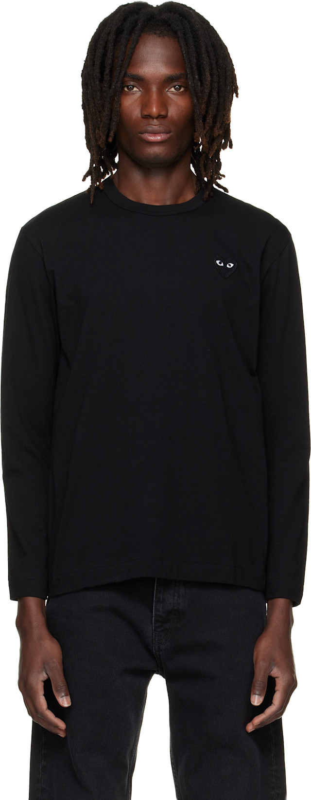 COMME des GARÇONS PLAY: Black Heart Emblem Long Sleeve T-shirt