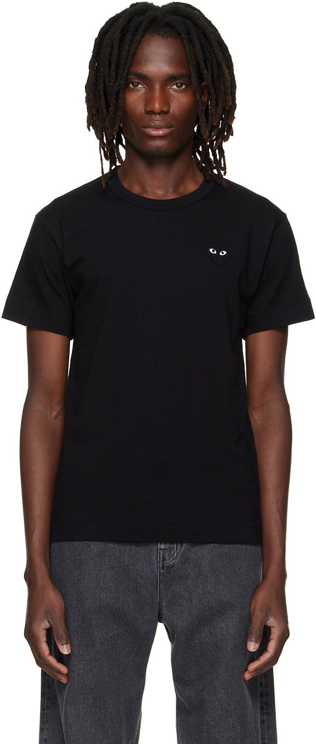 COMME des GARÇONS PLAY: ブラック ハート エンブレム Tシャツ