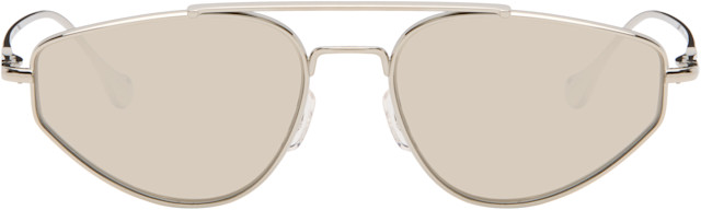 Jil Sander: シルバー Oliver Peoples 'Edition 5' アビエイター