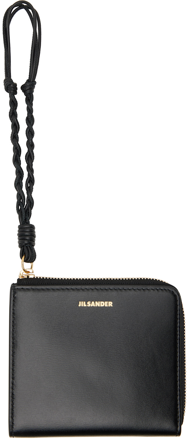 小物 JIL SANDER TANGLE CARD HOULDER Jil Sander: Black Tangle Card Holder | SSENSE