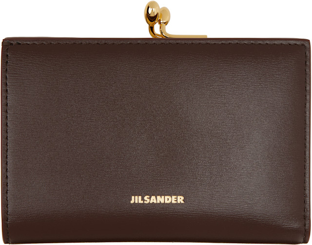 【極美品】JIL SANDER GOJI PURSE SMALL WALLET Jil Sander: Burgundy Goji Purse Small Wallet | SSENSE