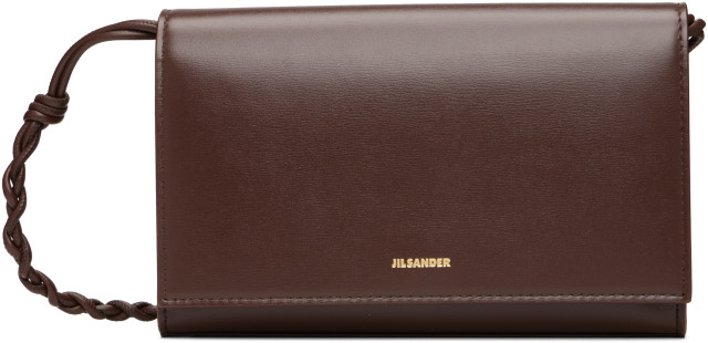 JIL SANDER ハンドバッグ ブラウン Jil Sander: Brown Tangle Strap Wallet Bag | SSENSE