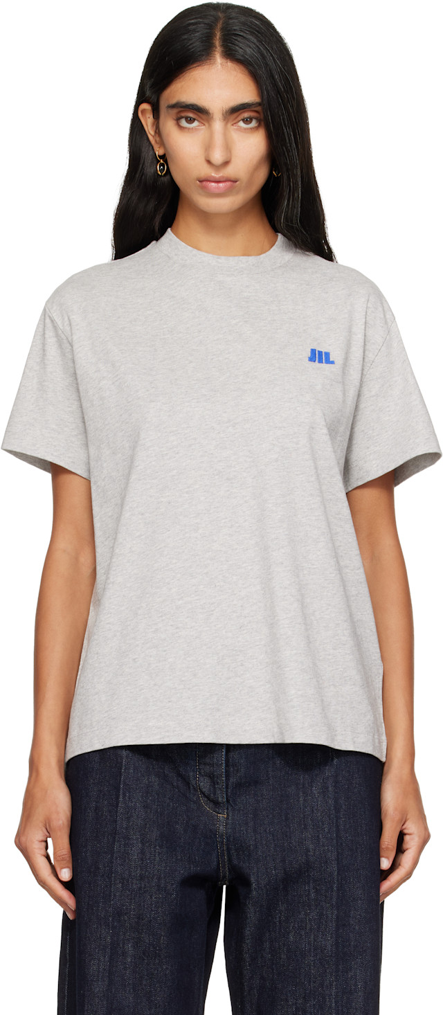 Jil Sander: Gray Cotton Crew-Neck T-shirt | SSENSE