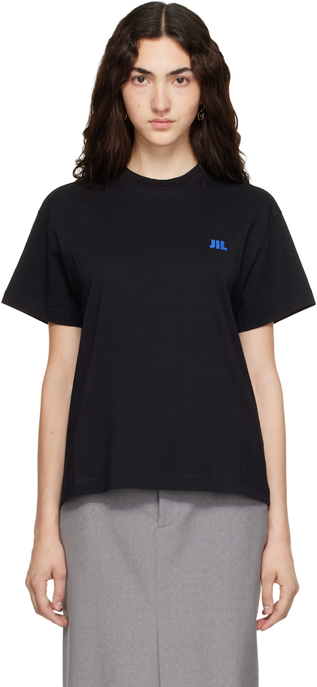 Jil Sander: Black Cotton Crew-Neck T-shirt | SSENSE