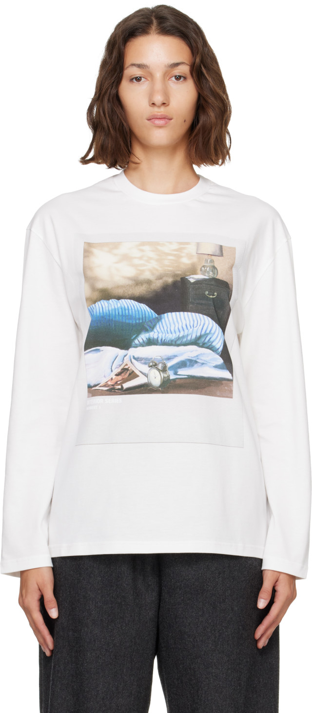 Jil Sander: Off-White Photograph Long-Sleeve T-shirt | SSENSE